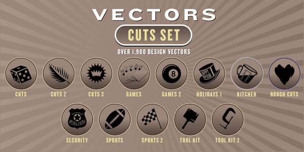 CUTS VECTORS SET: 1,900 Designs - altemusfonts