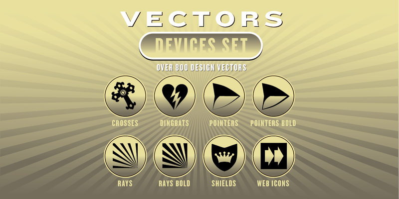 DEVICES VECTORS SET: 800 Designs - altemusfonts